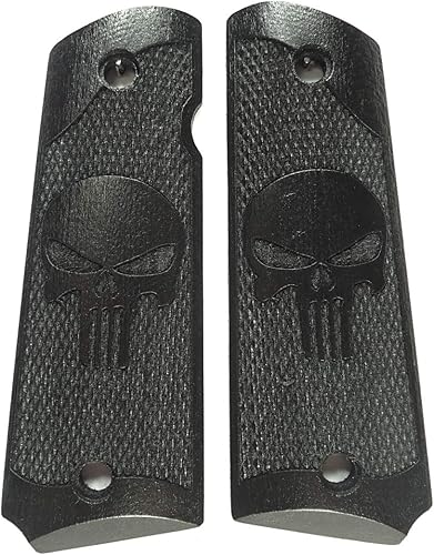 Miniatura 2 de Empuñaduras de Ebony Punisher #2 Tamaño Completo 1911