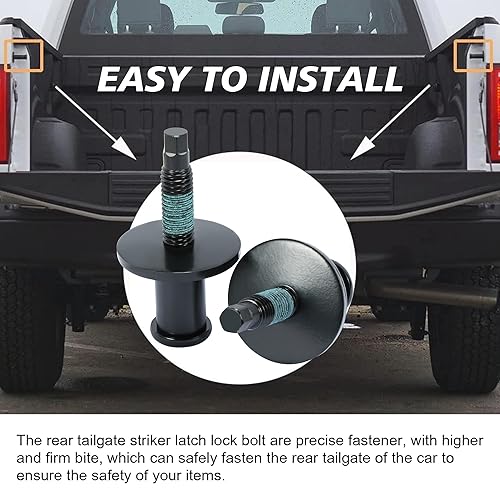 Miniatura 3 de BASIKER Juego de tornillos de bloqueo para puerta trasera para 1L3Z-99404A42-AA, Ford F150 F250 F350 F450 F550 Super Duty Explorer Sport Trac