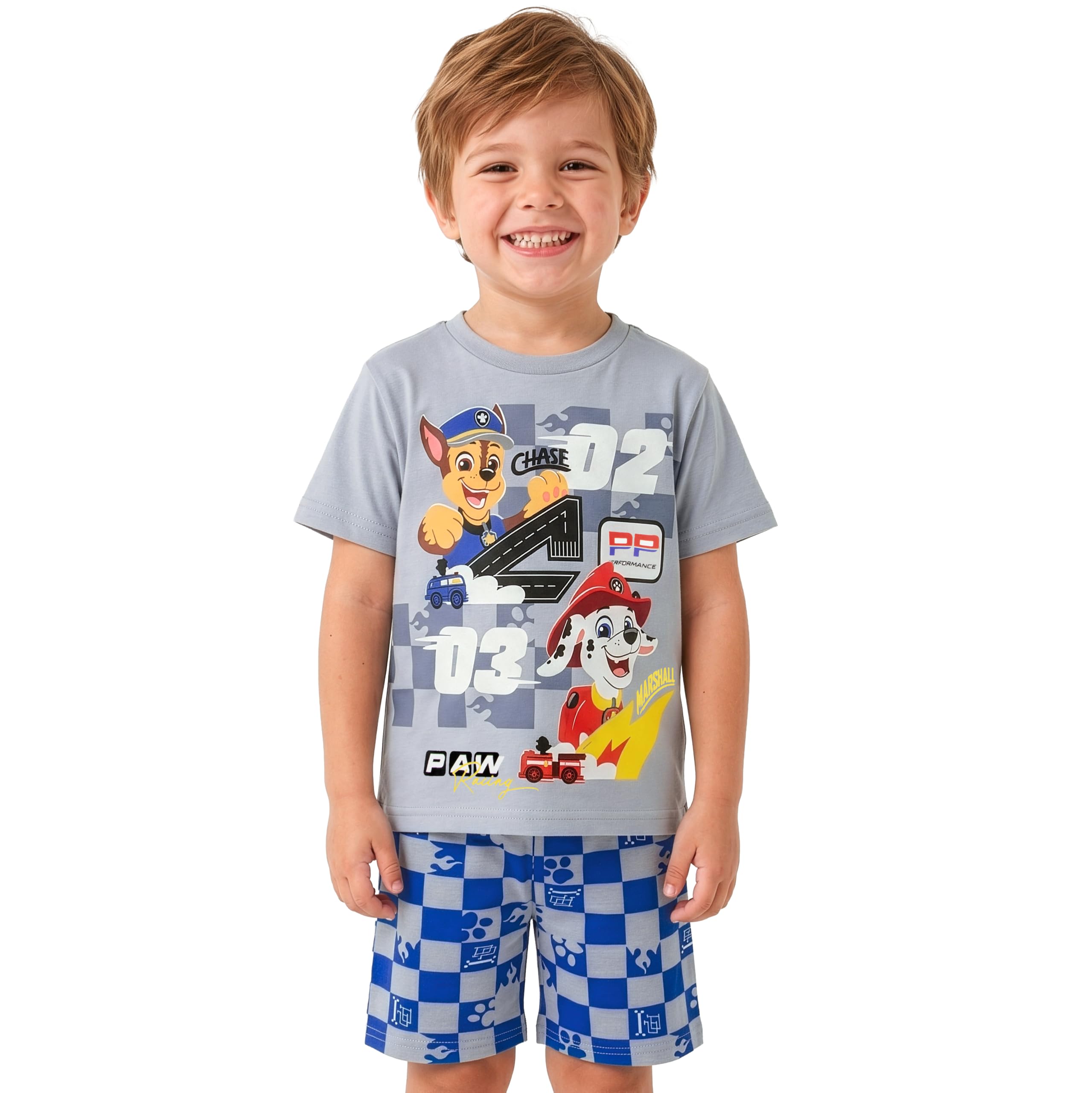 Paw Patrol Pigiama Bambino, Set Pigiama Patrulla Canina con Chase E Marshall, Abbigliamento da Notte Bambini