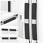 ELCOOR Refrigerator Door Handle Covers, Set of 6, Keep Your Kitchen Appliance Clean from Food Stains, Smudges, Drips, Oil, Washable and Form-Fitting, Protector for Fridge, Ovens, Dishwashers (Black)