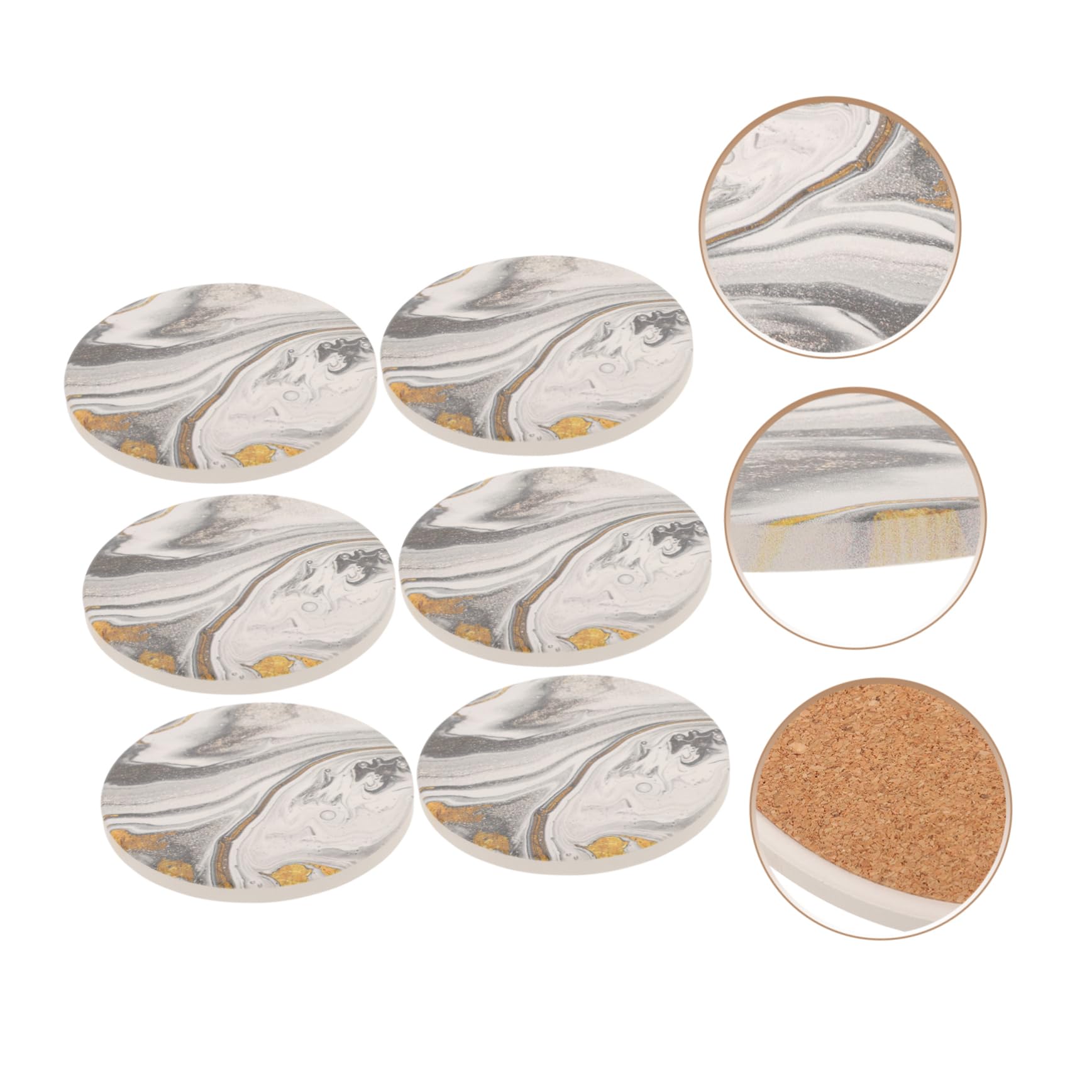 Cabilock 18 Pcs Dessous De Verre Absorbants en Céramique Dessous De Verre en Céramique Décor - Dessous De Verre en Céramique Tapis De Tasse Dessous De Verre pour Boissons De Tasse