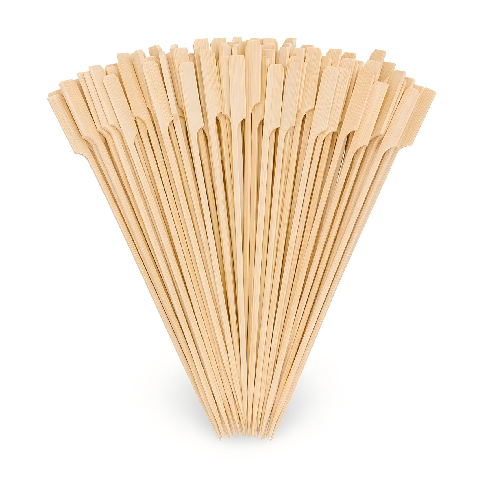 Lot de 100 Pics Brochette en Bambou 15 cm, Bâtonnets Naturels pour Barbecue, Bâtonnets Cocktail, Piques Apéritif Et Barbecue, pour Fruits, Viandes Et Tapas
