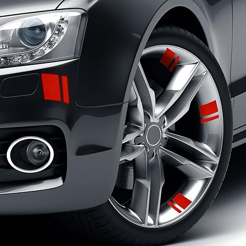 Miniatura 4 de 24 calcomanías reflectantes para llantas de rueda, calcomanías reflectantes para cubos de rueda, calcomanías automotrices para llantas de 18 a 21