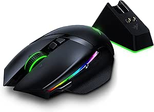 Razer Basilisk Ultimate Wireless Gaming Mouse: 20K DPI Optical Sensor - 11 Programmable Buttons - 100Hr Battery - Classic Black