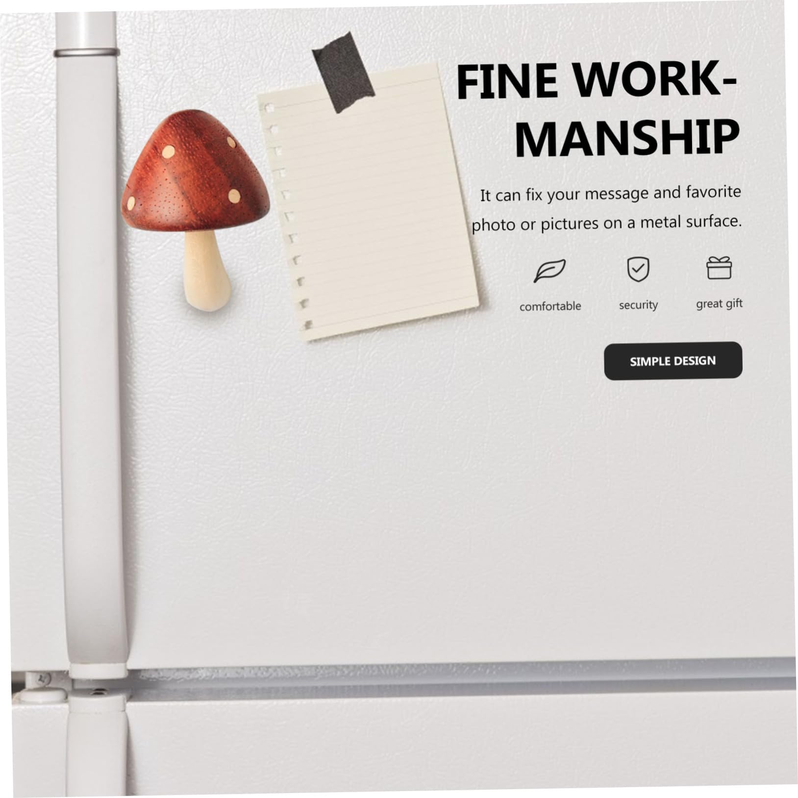 Amosfun 4 Pezzi Portafoto E Note Magnetici Multiuso Per Ufficio Frigorifero E Cucina A Forma Di Fungo
