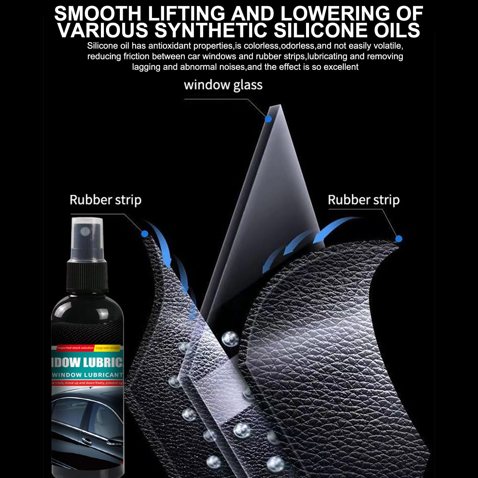 Automotive Window Lubricant Spray - Olio di ruggine portatile, lubrificante multiuso per auto, barche, camion, cerniere