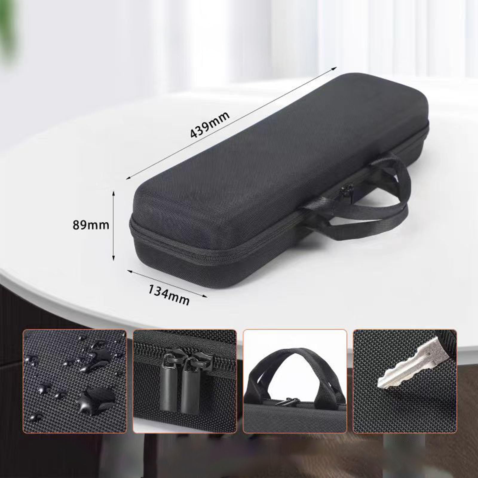 Custodia Rigida in EVA per Piastra e Piastra per Capelli, Antiurto Custodia da Viaggio per A-i-rstrait HT01 (nero)