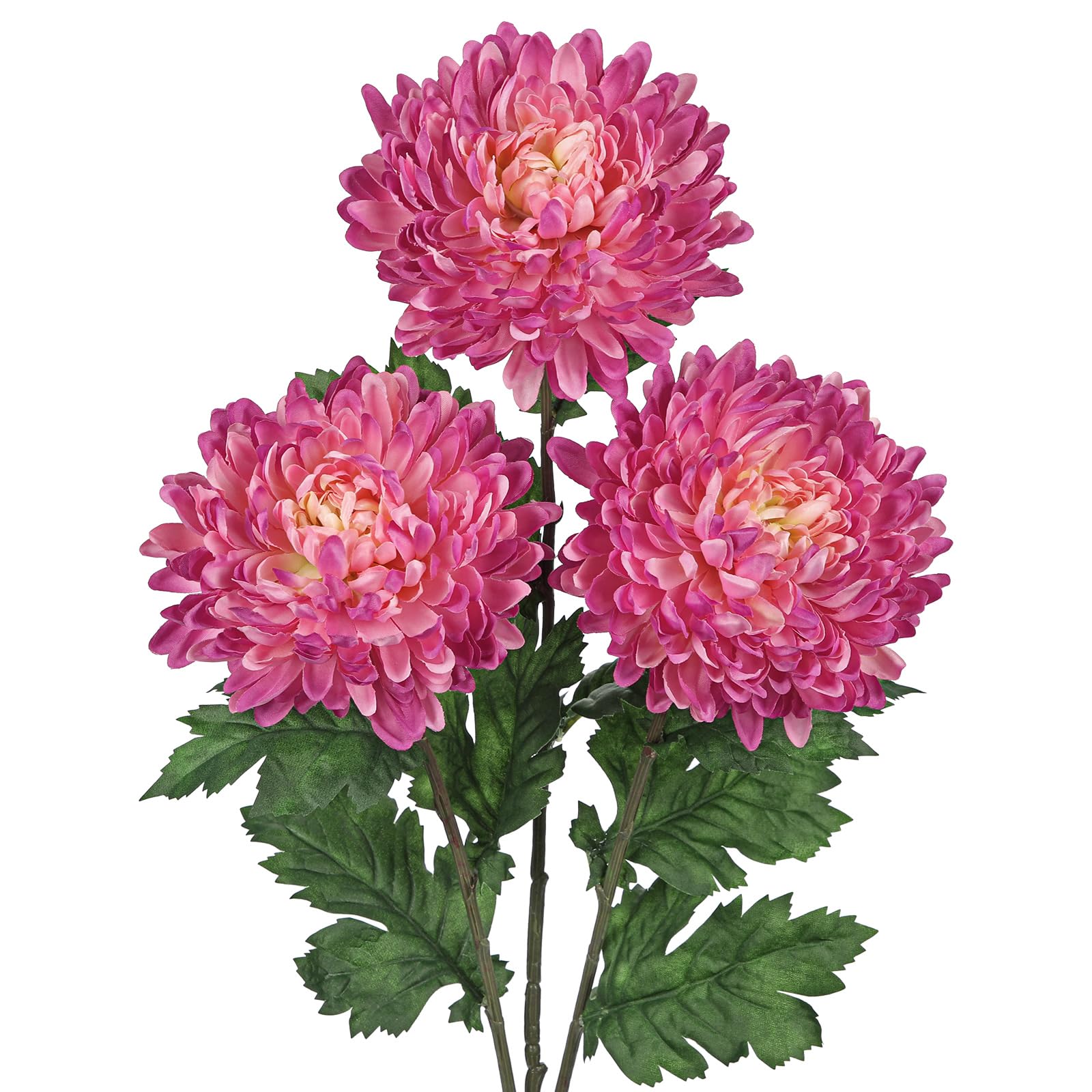 Amazon.com: Hollyone 3Pcs Fake Mums Flowers Pink Artificial