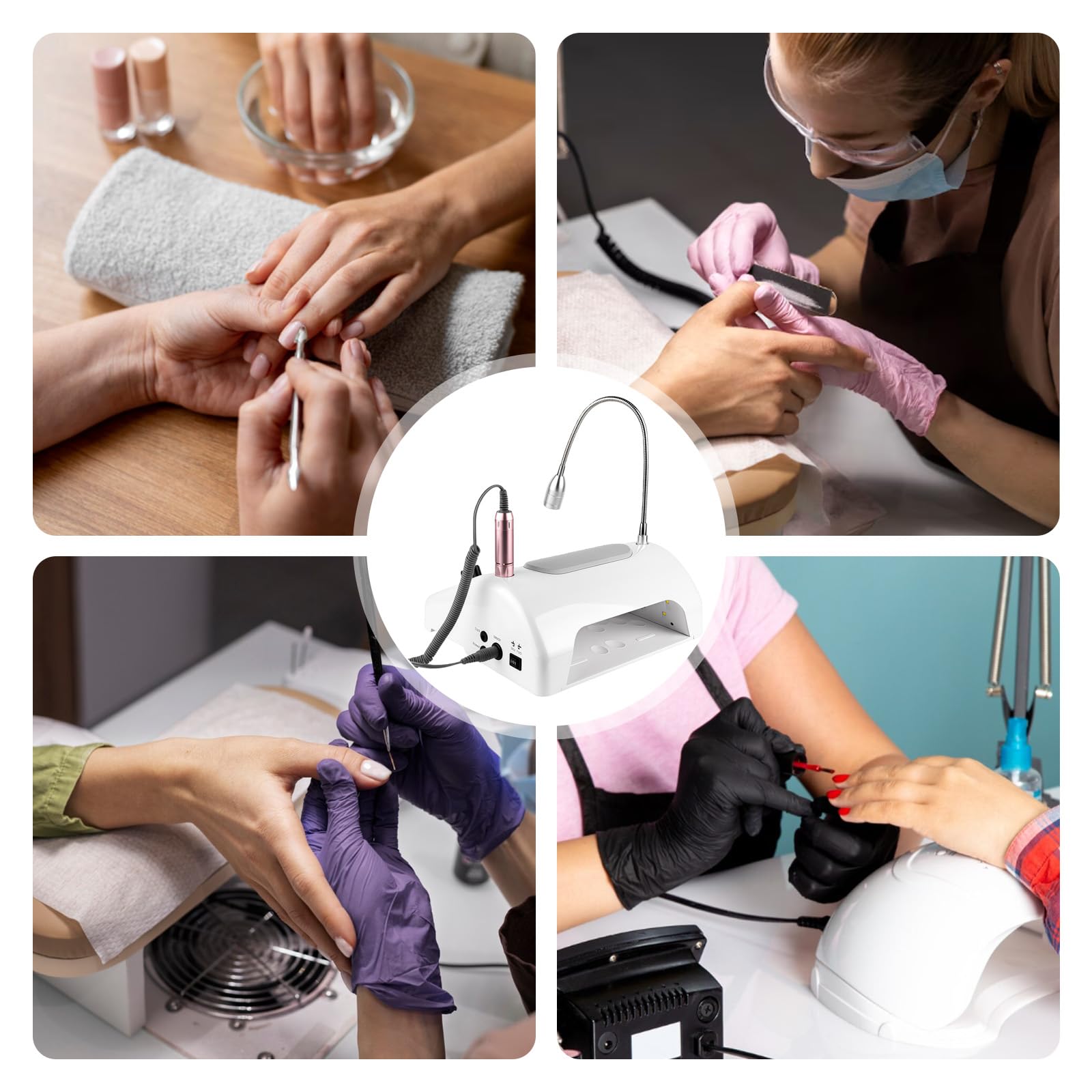 Elektrischer Nagelfräser 5 in1，30000U/min Profi Nagelknipser, 80W