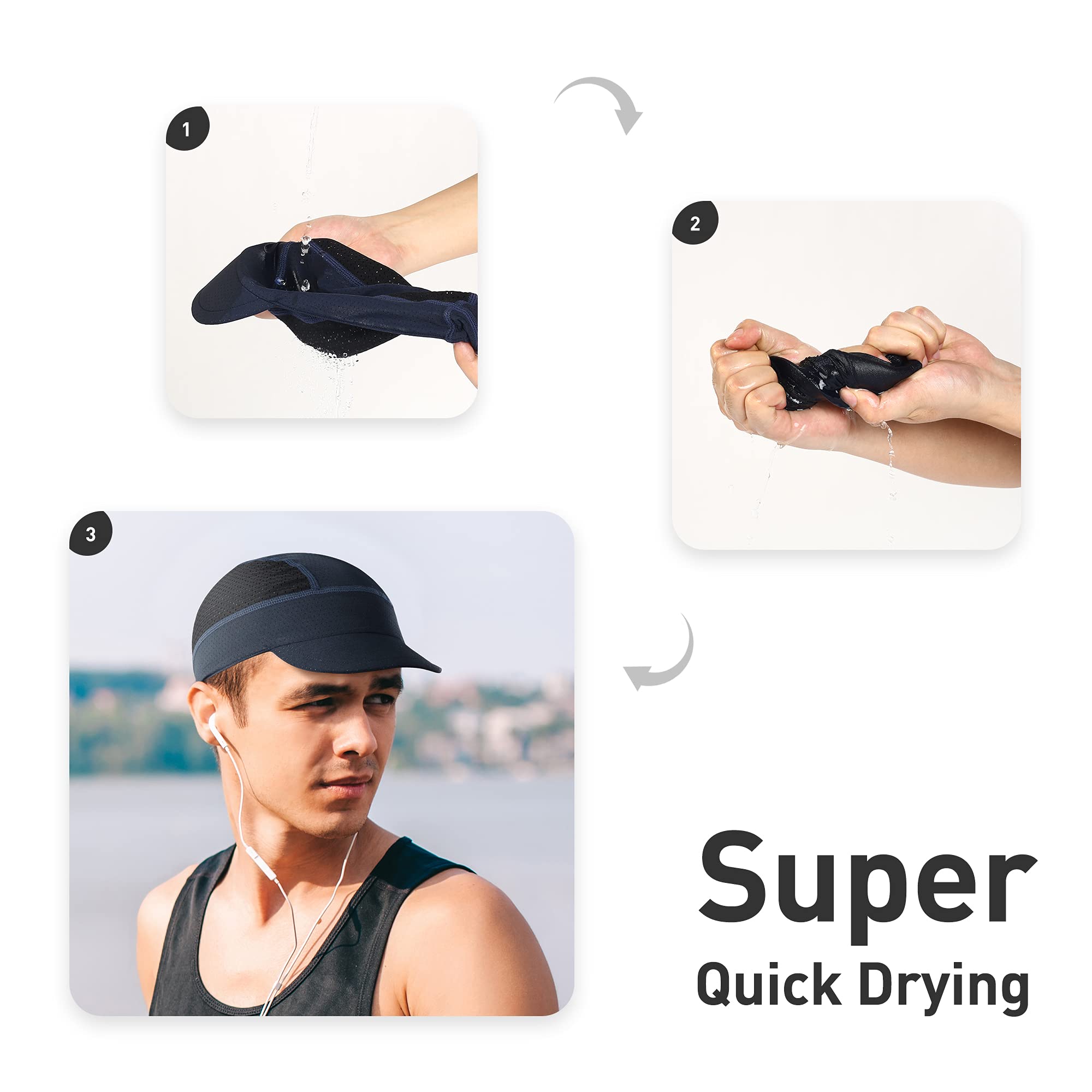 Lot De 3 Sous-casques D'été Pour Moto Et Vélo – Bandanas Respirants, Ajustables, Unisexes – Parfait Pour Le Sport Et Les Activités Extérieures