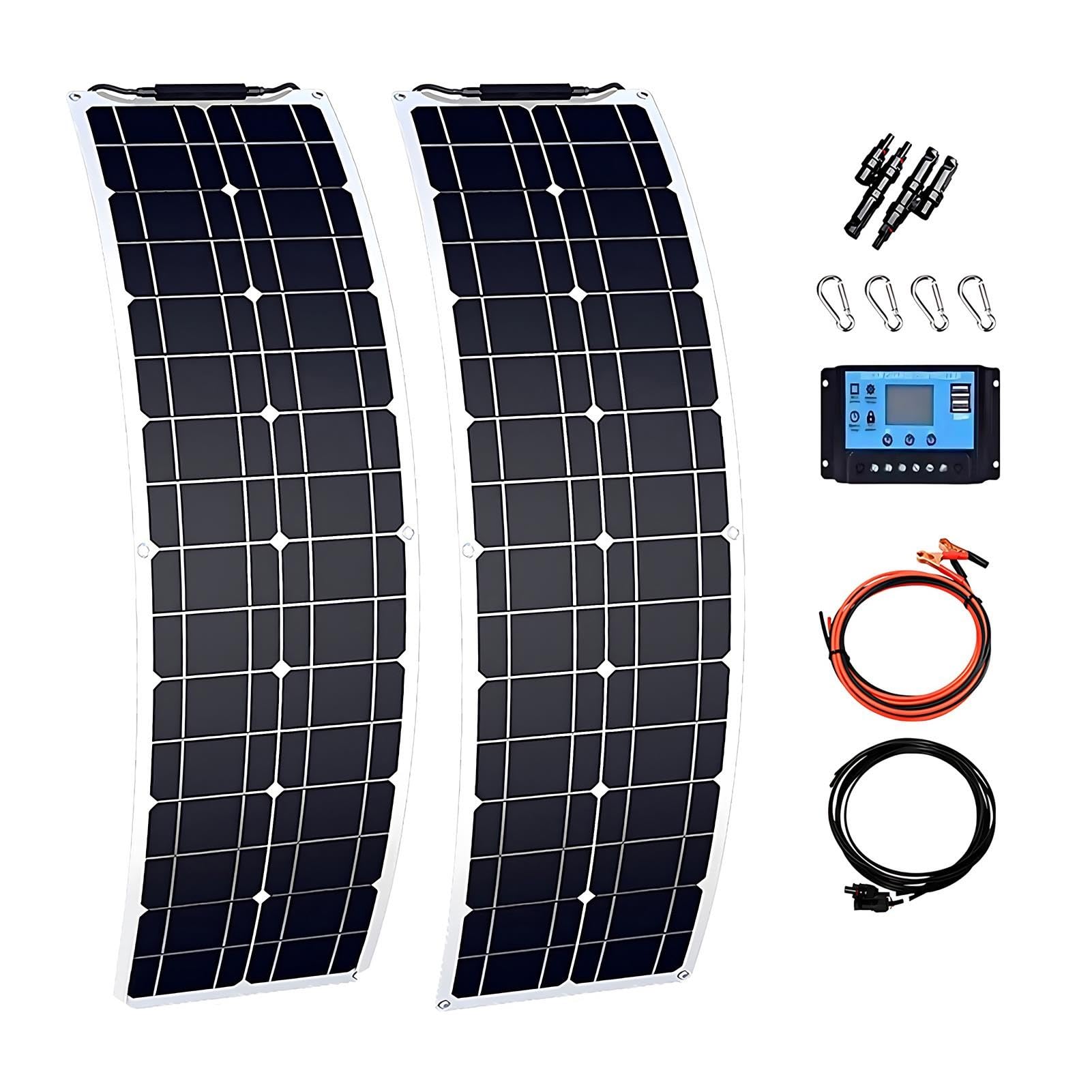 Pannello Solare Flessibile 100W,Celle Monocristalline,per Ricarica Batteria