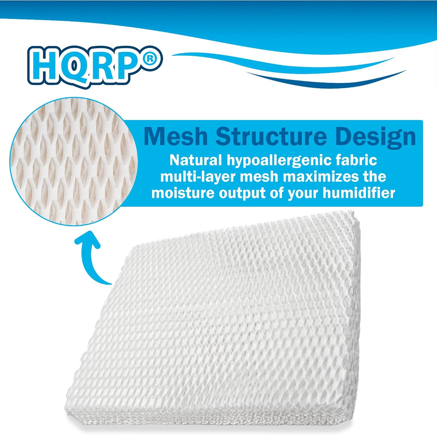 HQRP 2-Pack Humidifier Wick Filter Compatible with Lasko THF8 TFH-8 Natural Cascade 1128, 1129, 9930, EC09150, 12" x 8" x 2"
