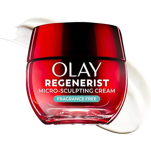 Olay Face Moisturizer, Regenerist Micro-Sculpting Cream for Women, Fragrance-Free - Anti-Aging, Anti-Wrinkle, Firming Skin Care - Triple Collagen Cream, Peptide, Hyaluronic Acid, Niacinamide, 1.7oz