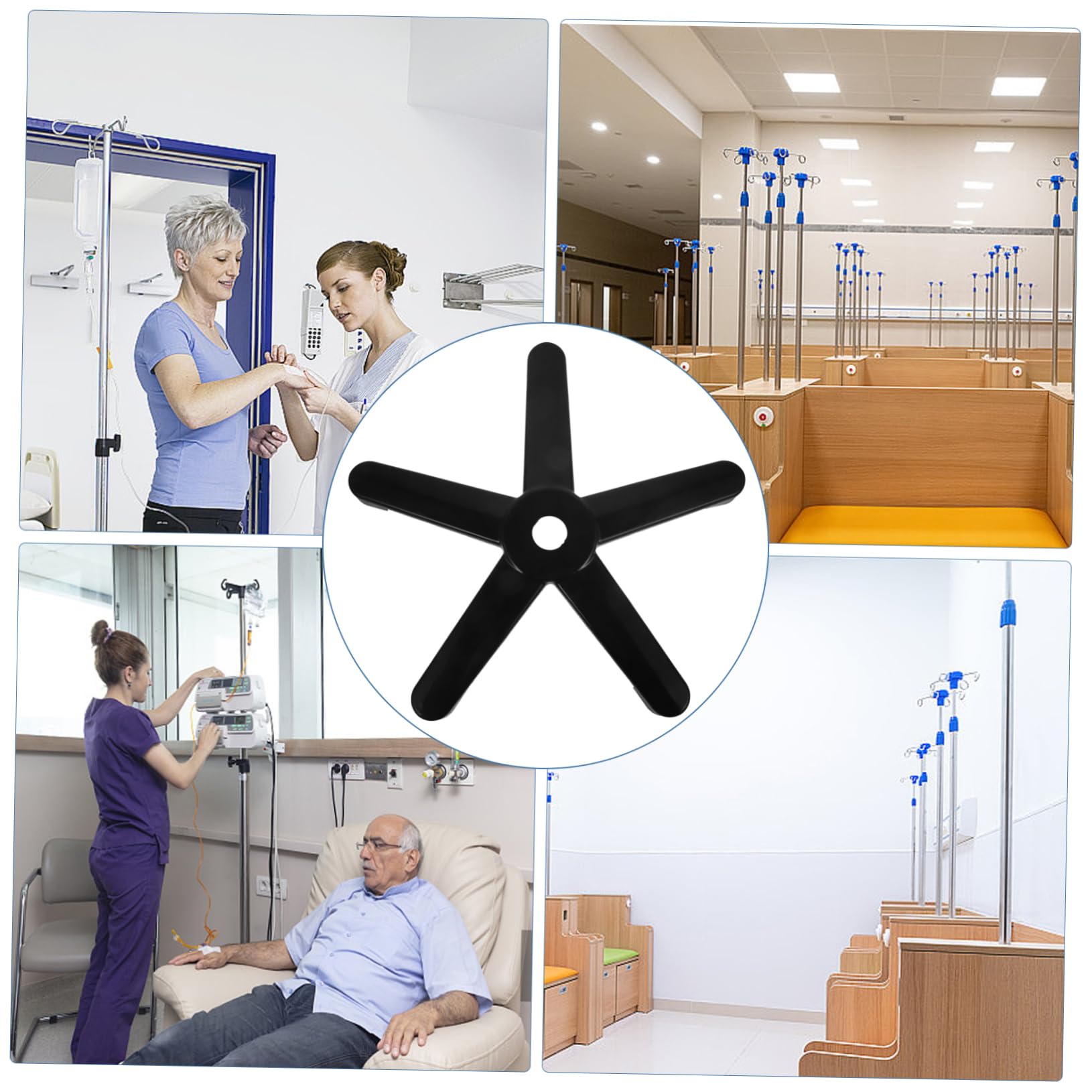 Stand Support Base Cover for Use Plastic Attachment for Clinic and Home Easy to Clean and Install Fits Snugly Infusion Stands
