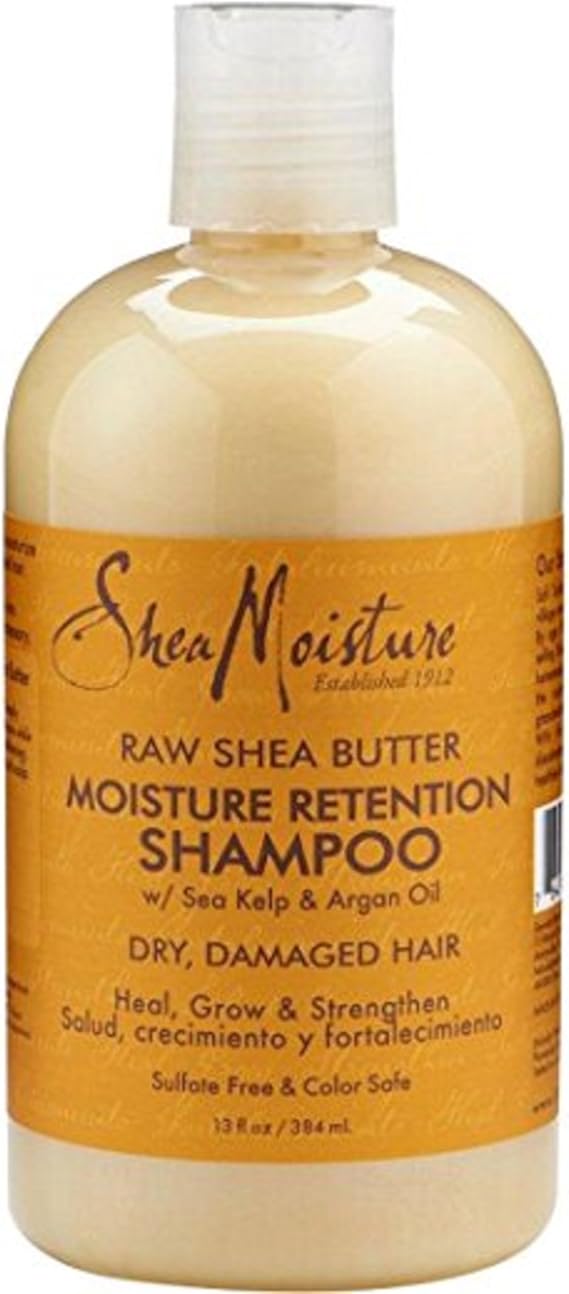 Shea Moisture Raw Shea Butter, DUO set Moisture Retention Shampoo + Restorative Conditioner, 13 Ounce, 1 each by Shea Moisture