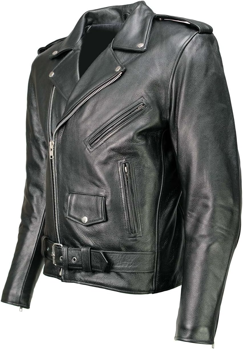 Milwaukee Leather Men's Classic Premium Leather Motorcycle Biker Riders Jackets - Image 4