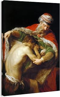 artprints1stop Canvas Print Wall Art - The Return of The Prodigal Son, 1773 by Pompeo Batoni - 16x24 inches