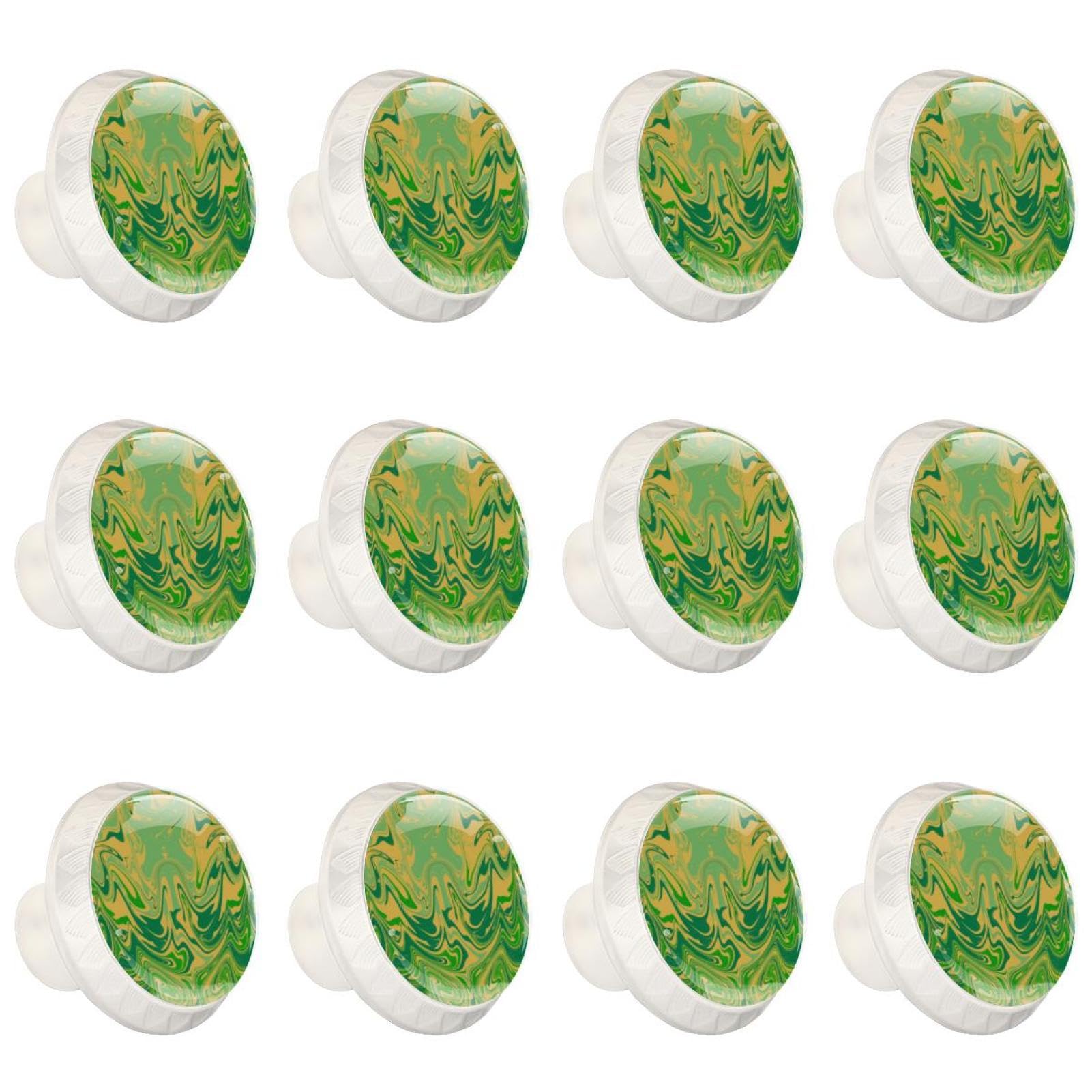 Boutons de tiroir ronds en verre cristal lot de 12 pour meuble