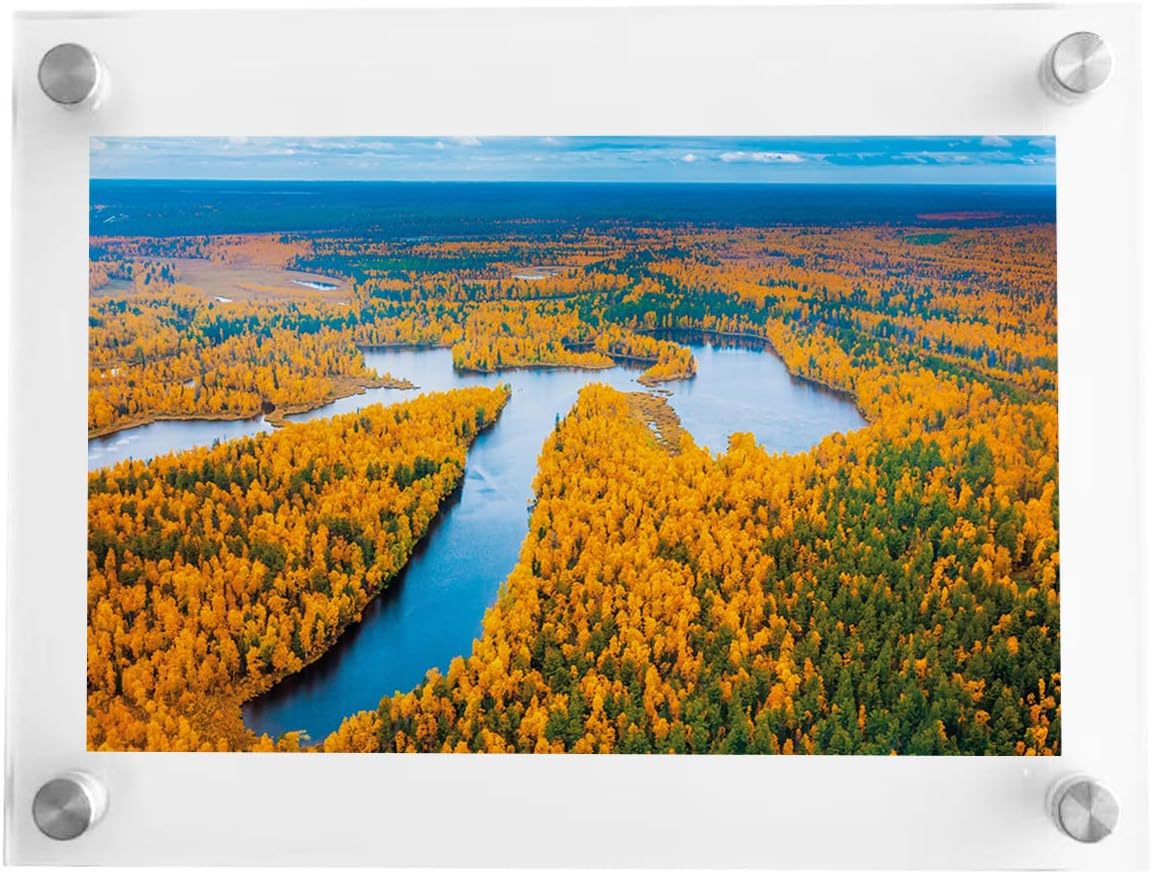 Missartist 11×14 Wall Mount Acrylic Picture Frame Double Panel Floating