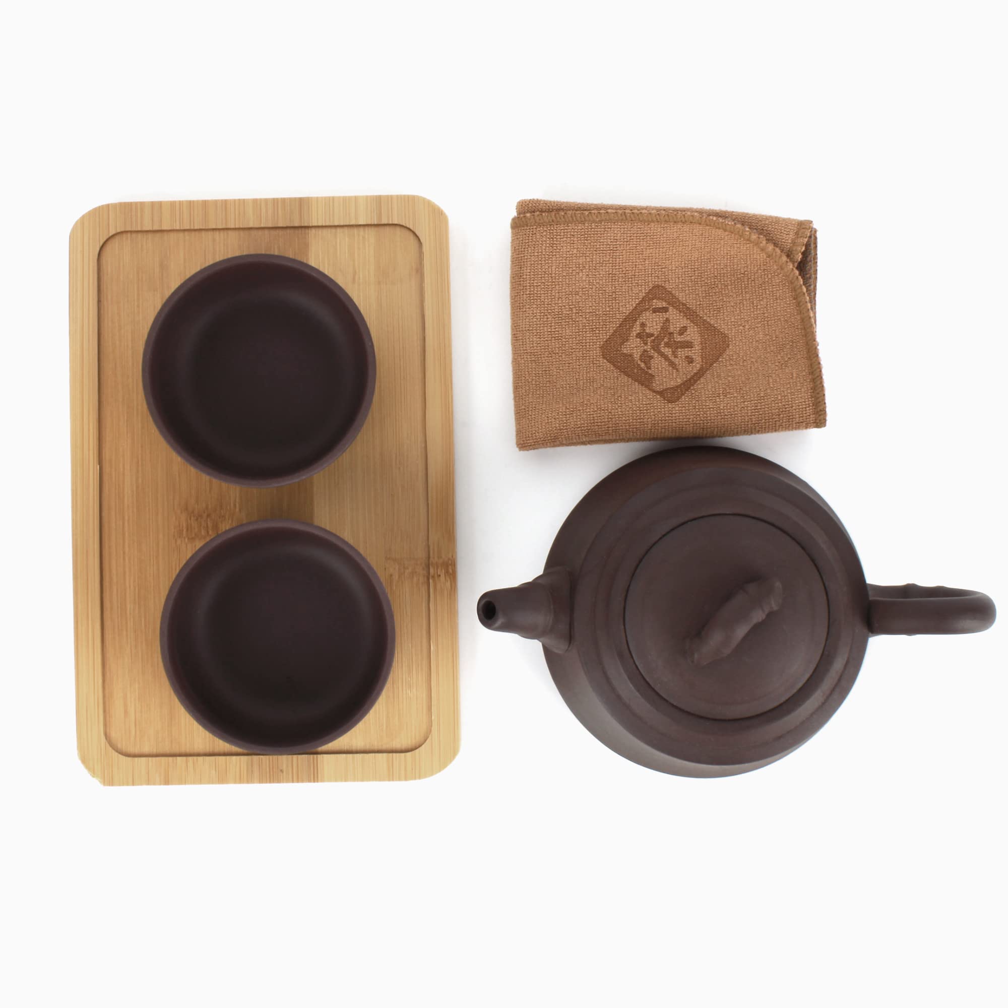 Ensemble Théière Chinoise Yixing En Argile Pourpre - Service à Thé Kung Fu Avec Tasses