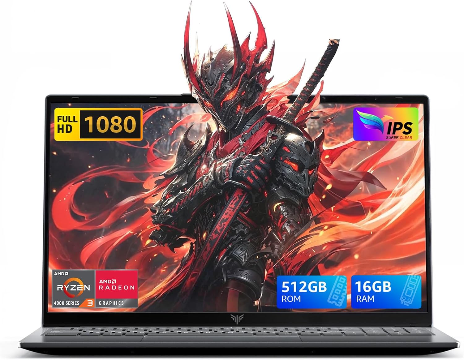 2026 Laptop, 15.6 Inch FHD IPS Display, Ryzen 4300U(Beat Intel Processor N150,up to 3.7GHz), 16GB DDR4 RAM, 512GB SSD, Windows 11 Pro, 54.72Wh Battery,WiFi 5,Numbers Keyboard