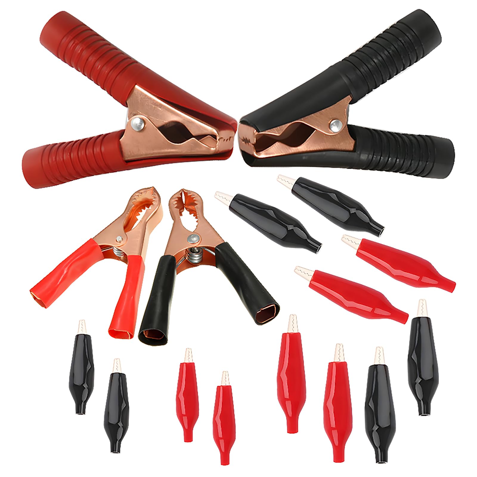 Amazon.co.jp: CESFONJER 16pcs Insulated Alligator Clips, Battery
