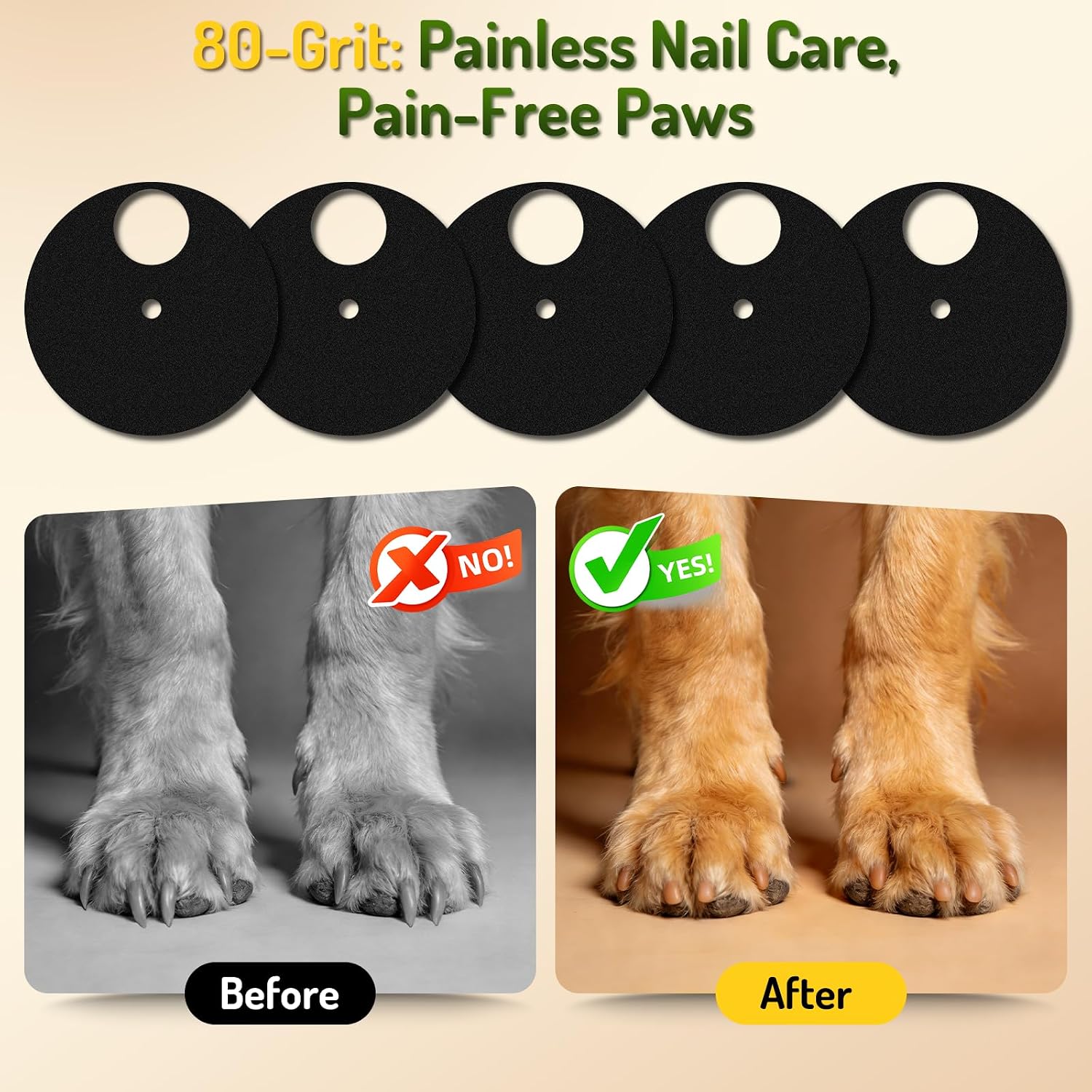 5 Pack Dog Nail Scratch Board Replacement Sandpaper, 80 Grit Adhesive Backed Scratcher Refill Pads for Dog Nail Grinding Board,Design for Scratch Pad for Dogs & Nail File, Black(10.83×10.83 Inch)