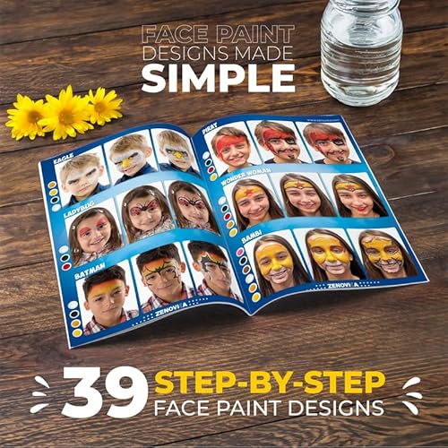 image for Zenovika Face Painting Kit for Kids - Non-Toxic and Hypoallergenic Fac
