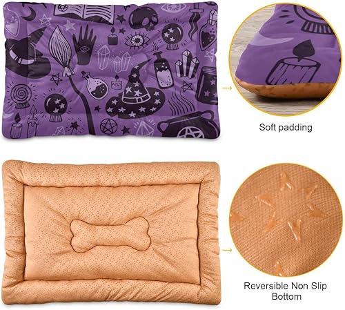 Miniatura 2 de Qilmy Cama de Halloween para perros y gatos, colchón antideslizante y suave para mascotas y gatos, lavable, 24 x 36 pulgadas