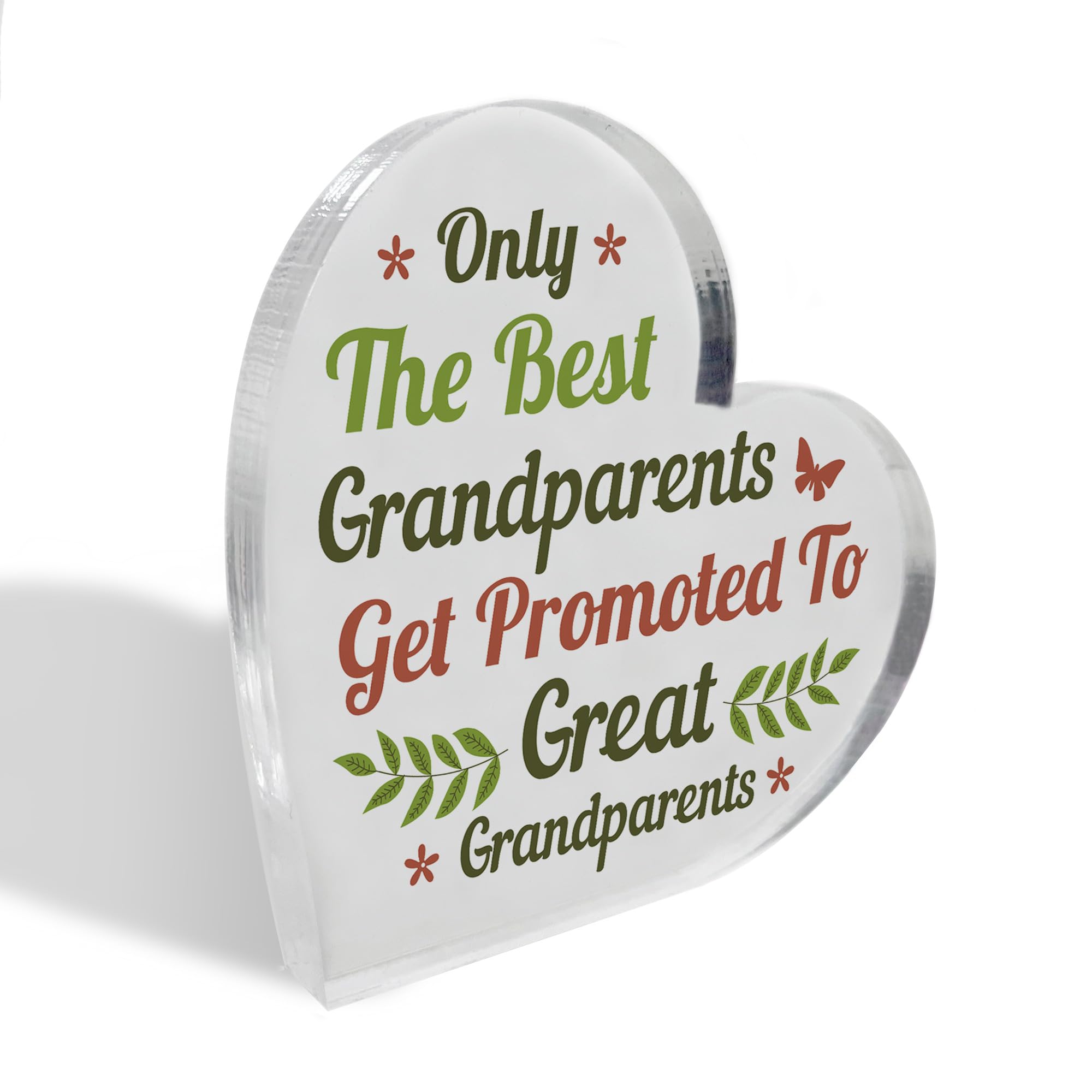 Red Ocean Nanny and Grandad Gift Acrylic Plaque Grandparents Promoted To Great Grandparents Baby Announcement Gifts For Grandparents New Baby Gifts Grandparent Gifts Keepsake Gift For Nanny Grandad