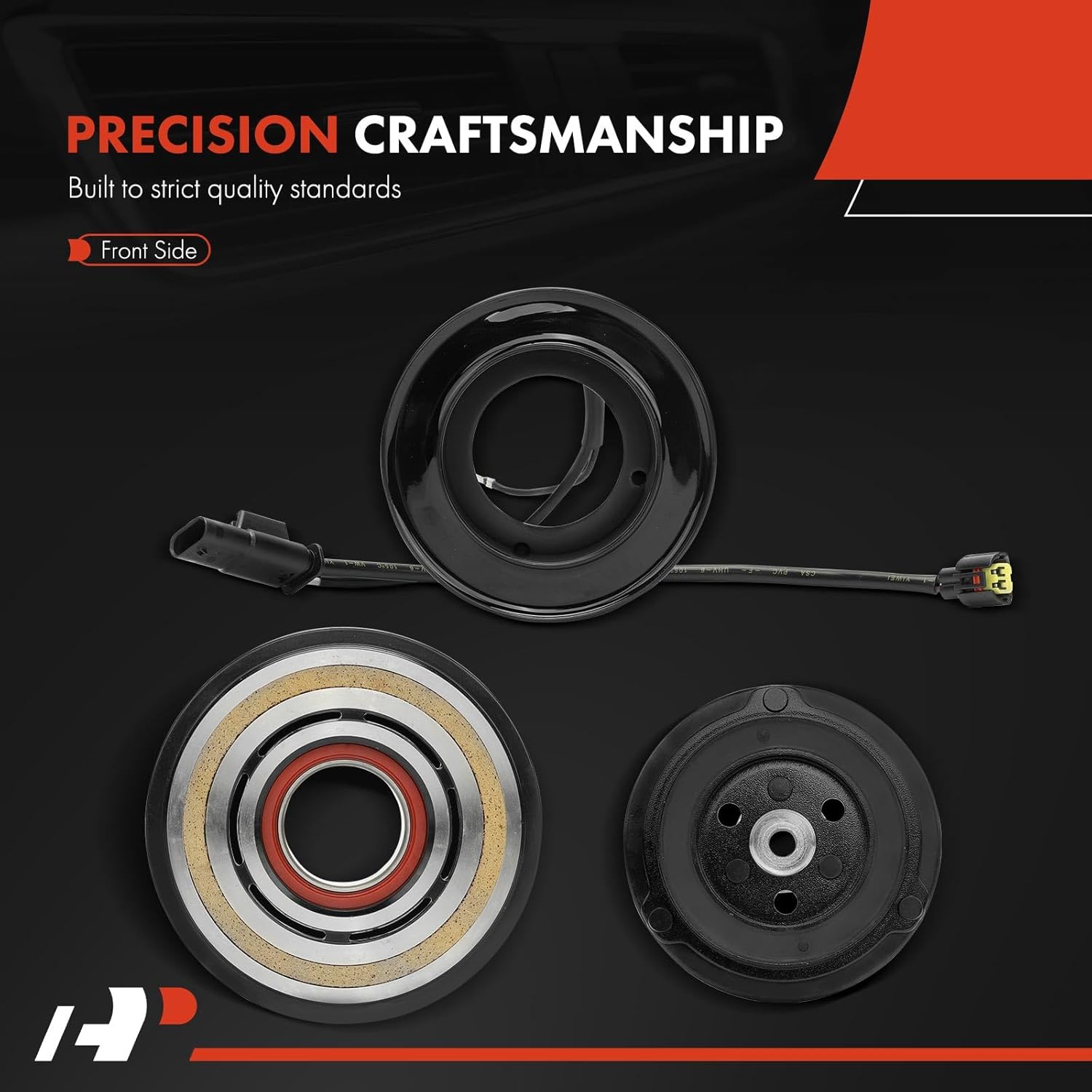 A-Premium Air Conditioner AC Compressor Clutch Kit Compatible with Mercedes-Benz C43 AMG 2020-2021, C300 GLC300 GLC43 AMG 2017-2022, E300 2017-2019, E350 2020-2022, Metris 2017-2021, 2.0L 3.0L