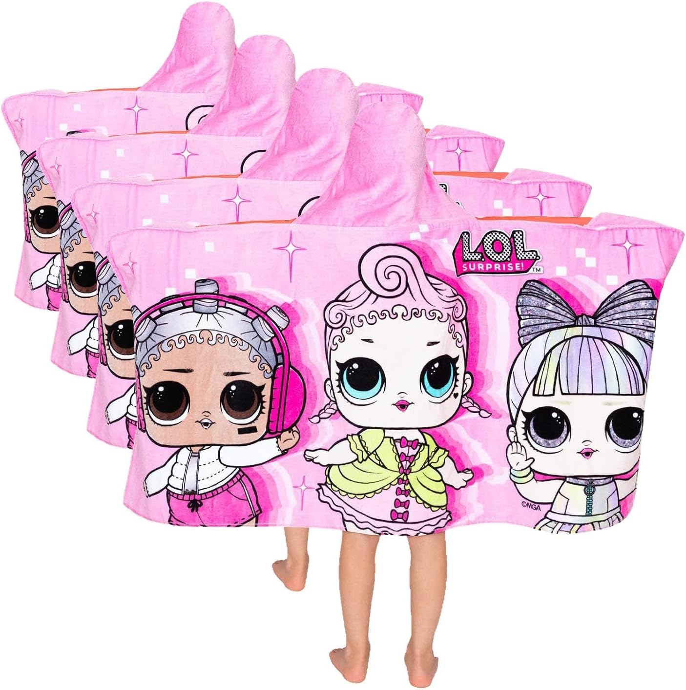 Franco Kids Bath and Beach Soft Cotton Terry Hooded Towel Wrap, 24 in x 50 in, Space Jam 2 A New Legacy