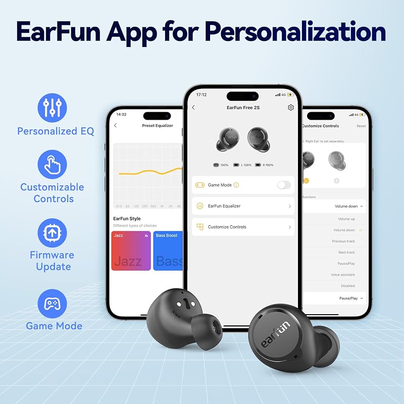 EarFun Free 2S Wireless Earbuds, Bluetooth Earbuds with Deep Bass image 4