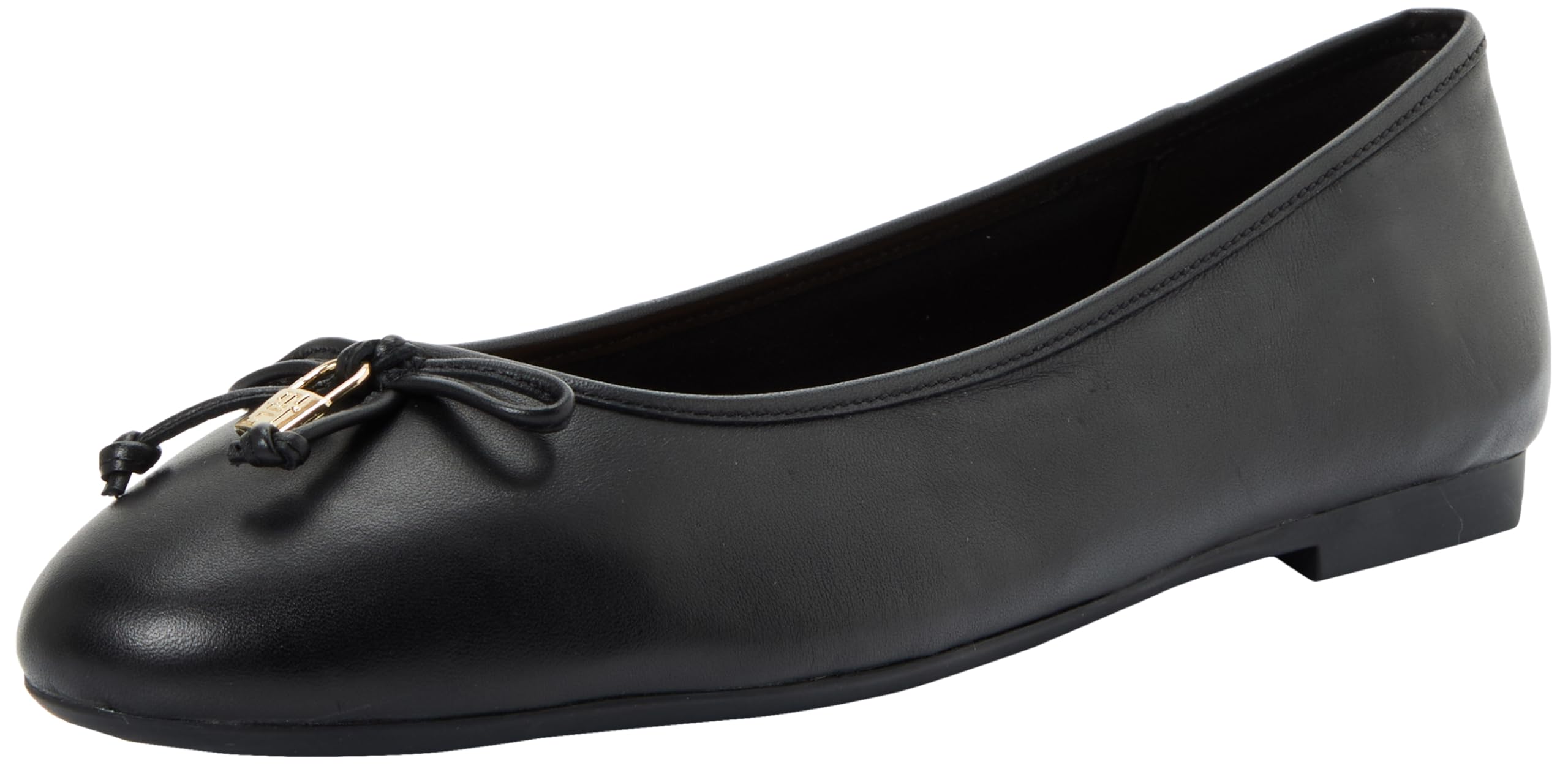 Tommy Hilfiger Damen Hilfiger Smooth Lthr Ballet Fw0fw09006 Ballerinas, Black, 40 EU