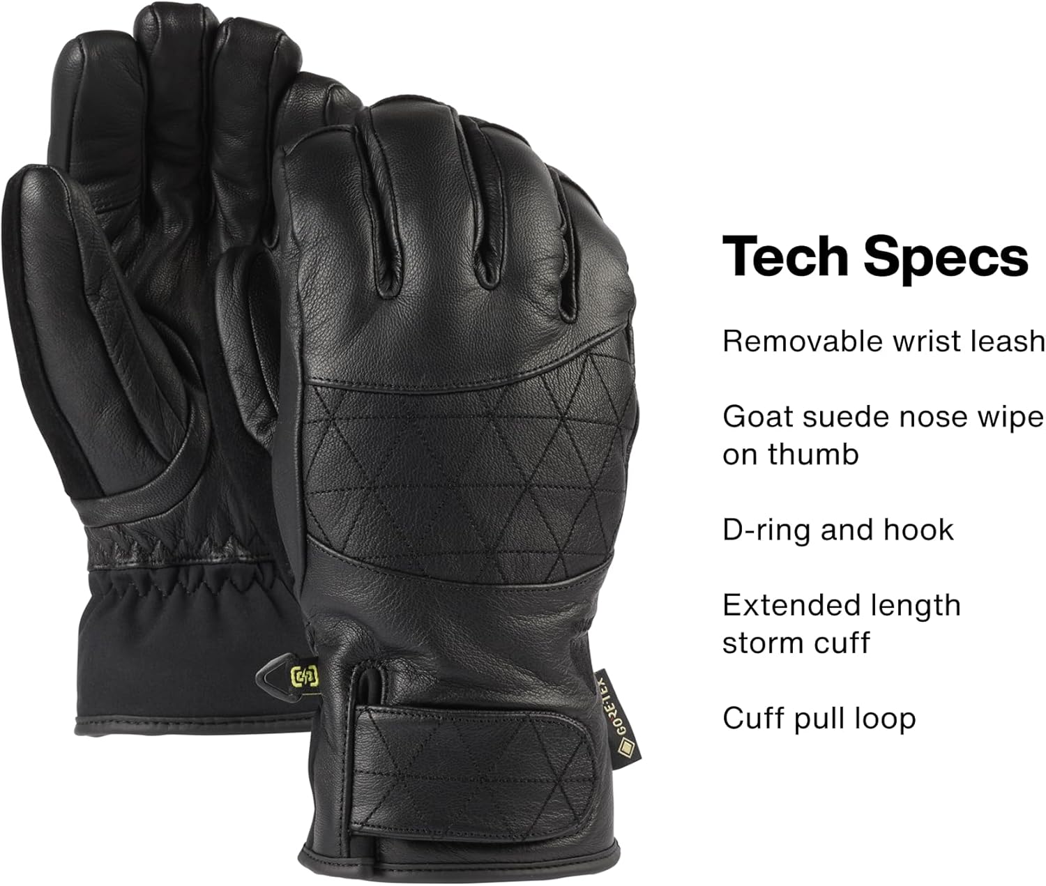 Burton Women’s Gondy Gore-TEX Insulated Leather Gloves – Waterproof Winter Snowboard Gloves with Durable, Flexible Leather