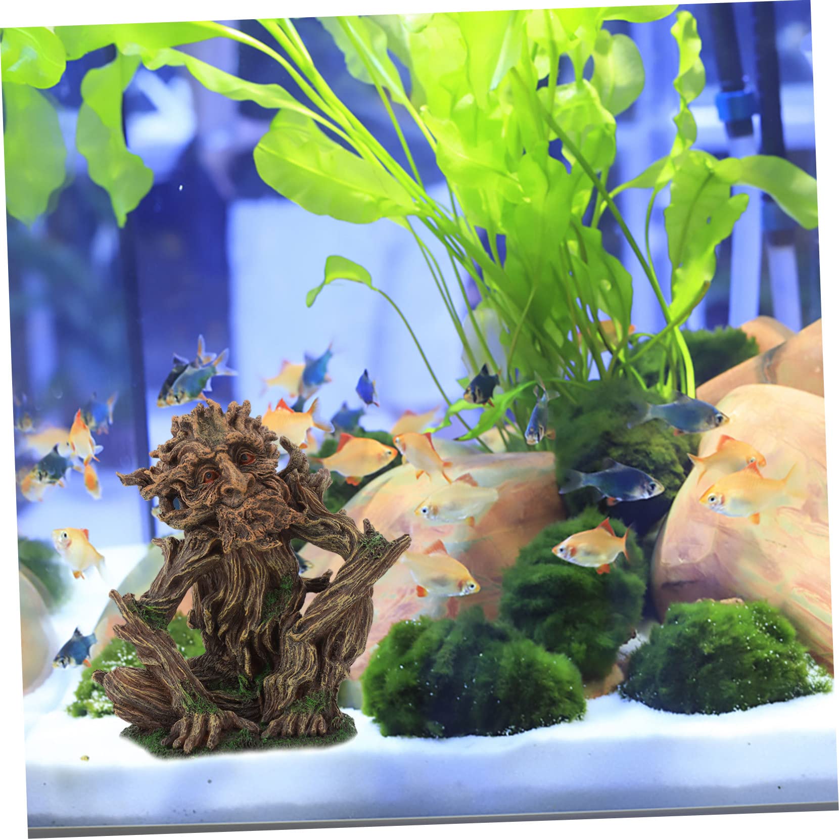 YARNOW 2 Pièces Aquarium Aménagement Paysager Arbre Homme Grands Ornements D'aquarium Aquariums Décorations De Statue d'arbre D'aquarium Décoration De Crâne D'aquarium Sable Cacher Résine