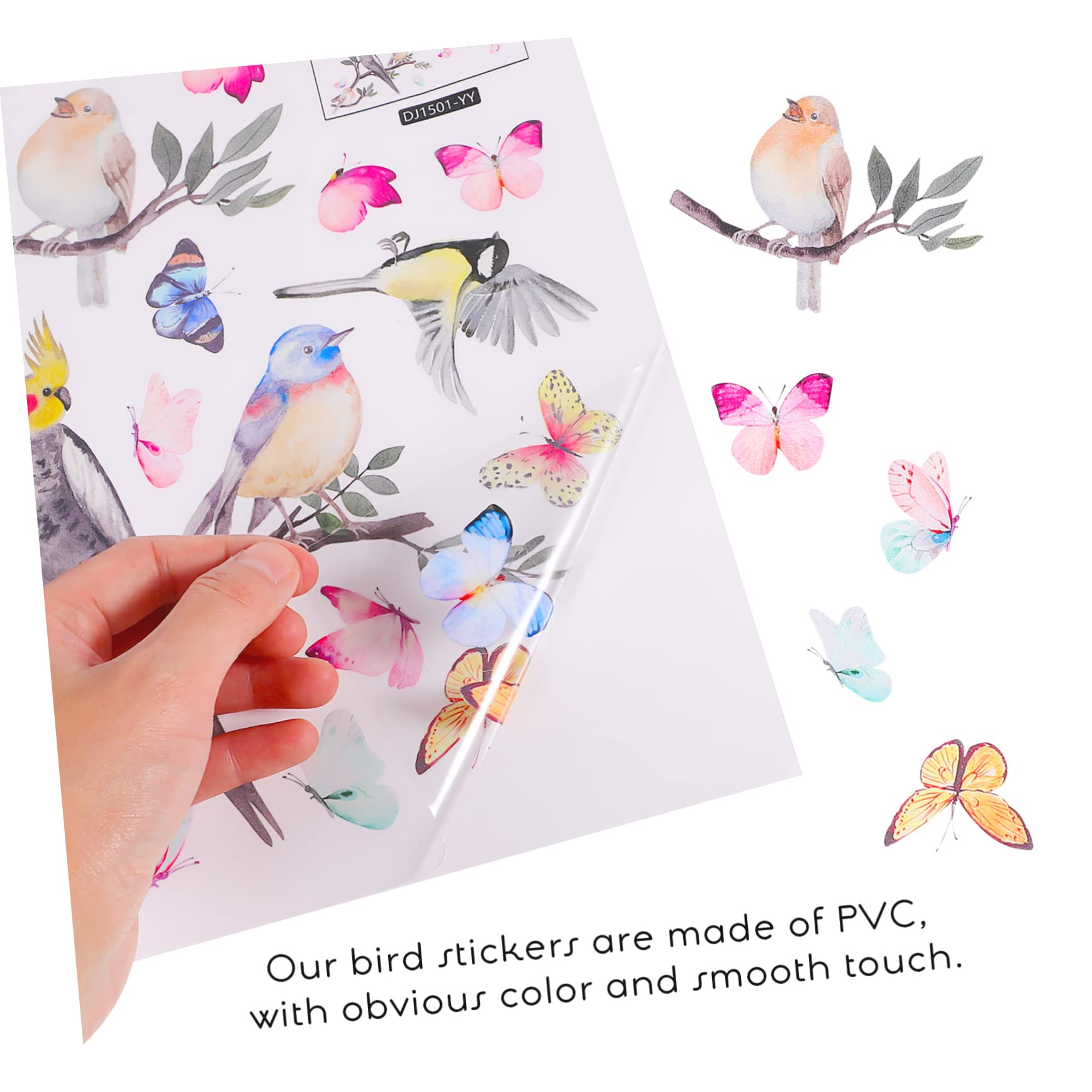 Abaodam 4hojas Pegatinas De Ventana De Aves Para Calcomanías De Pájaro Para Decoración Infantil y Habitaciones