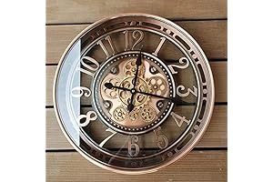 Piston Gear Wall Clock - Artifact, Home, Large 21 Inch Real Moving...