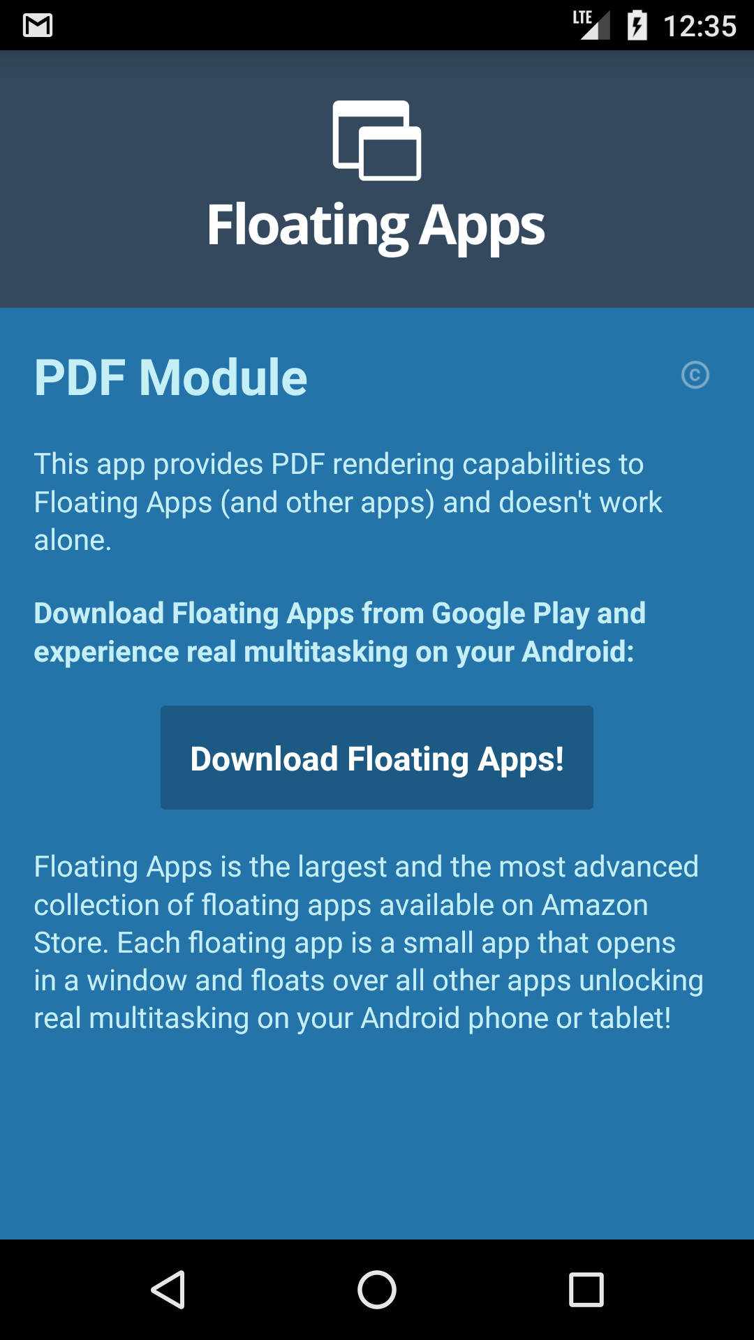 Floating Apps - PDF module - App on Amazon Appstore
