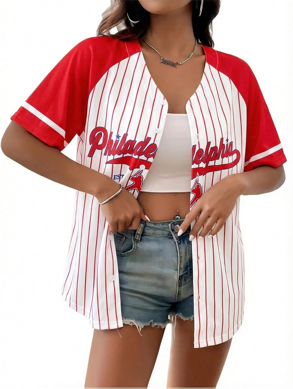 Baseball Jersey Women Game Day Shirt Baseball Player Graphic Tees Button up Short Sleeve Fan Tops
