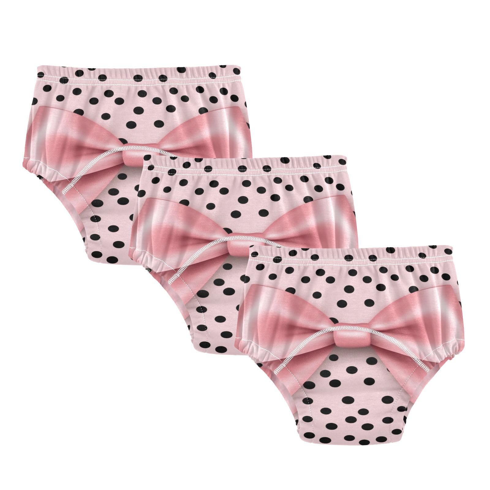 Coikll Pink Bow in Dots?2? Toddler Training Underwear Waterproof Baby Pee Pants -5T