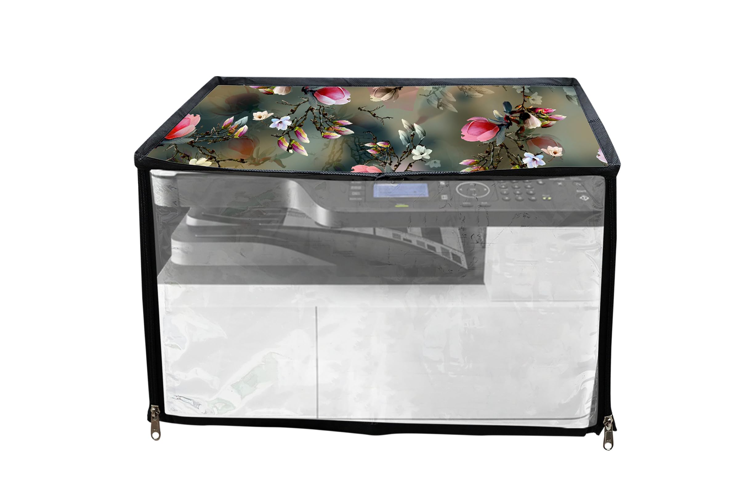 Printer Cover For HP Laserjet M438nda Printer (Green Floral)-image-3