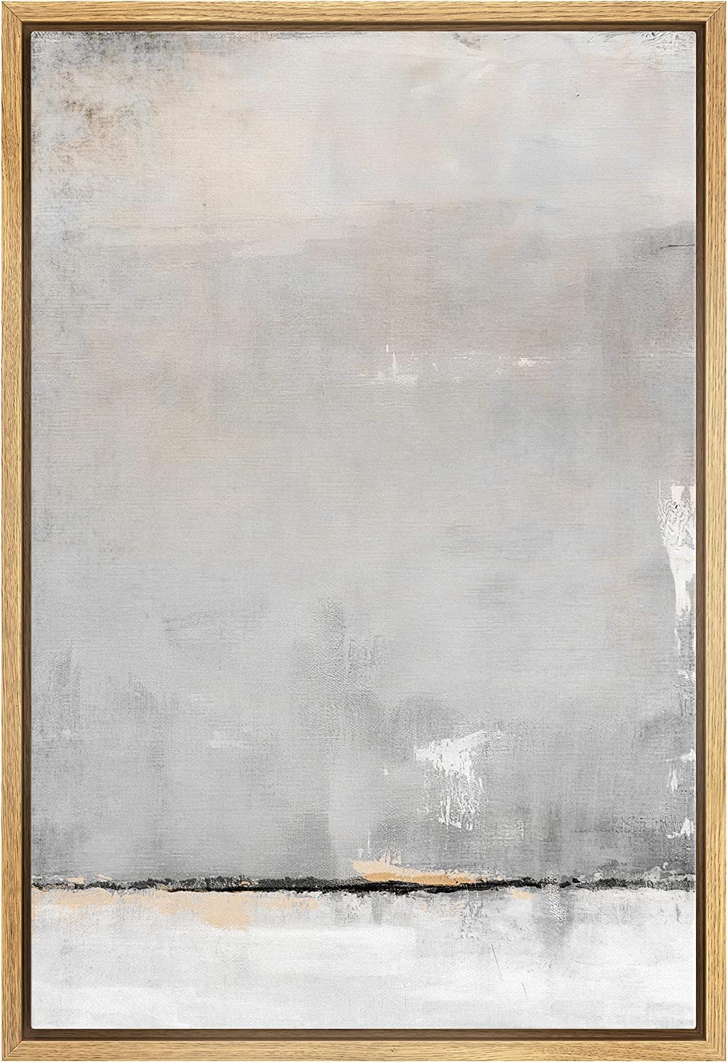 SIGNFORD Abstract Wall Art, Gery Wall Art, Framed Wall Art, Bedroom Wall Art, Modern Wall Art, Minimalist Wall Art - 16x24 inches, 41.00 x 61.00 cms