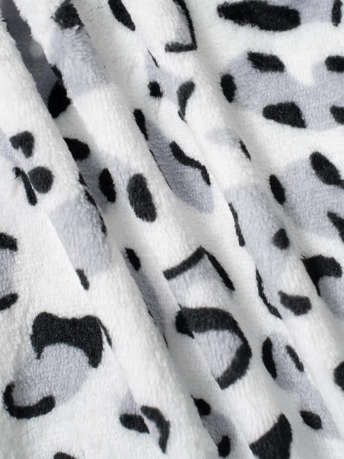 Women Leopard Print Fuzzy Pajama Pants Casual Cozy Drawstring Wide Leg Pants - Image 5