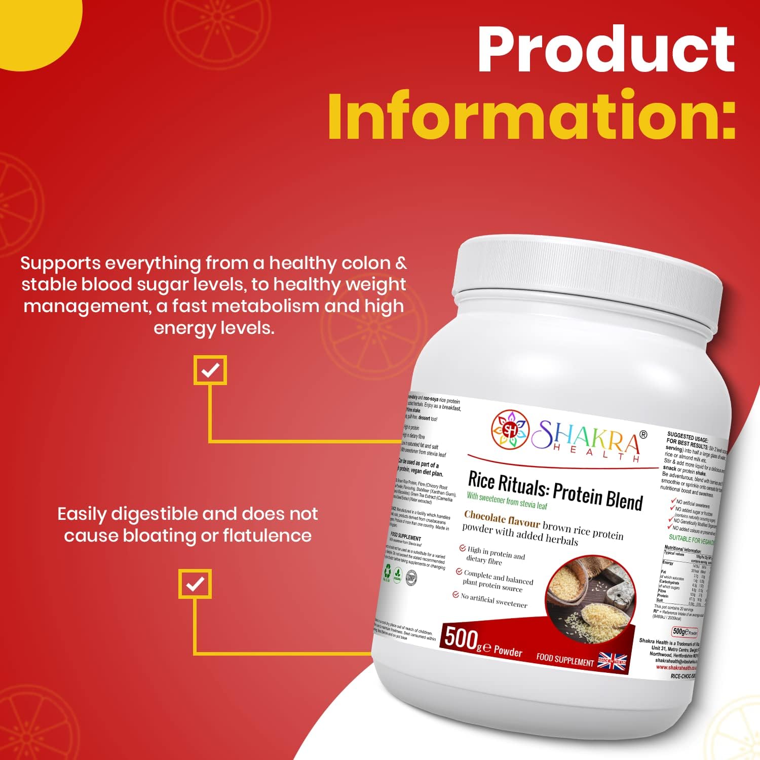 Rice Rituals: Protein Blend | Dairy/Gluten Free & Hypoallergenic - Spirituality, Science & Supplements by Shakra Health : Health & Household