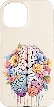 Mental health, psychology, floral anatomical brain Case for iPhone 15