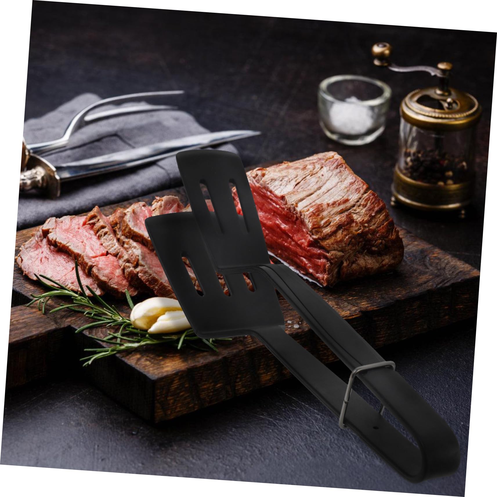 ifundom 4stücke Silicone Küchenzange Multifunktionale Bbq Lebensmittelechtem Hitzebeständig Wenden Von Steak Fisch Und