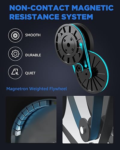 Miniatura 6 de KURONO Bicicleta estática para entrenamiento en casa  Bicicleta de ciclismo plegable 4 en 1 mejorada 2023 para personas mayores  Capacidad de 330