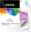 White Alcohol Ink Paper - 25 Sheets Pixiss Heavy Weight Art Paper for Alcohol Ink & Watercolor - Extra Smooth Synthetic Paper A4 5x7 inches, 300gsm