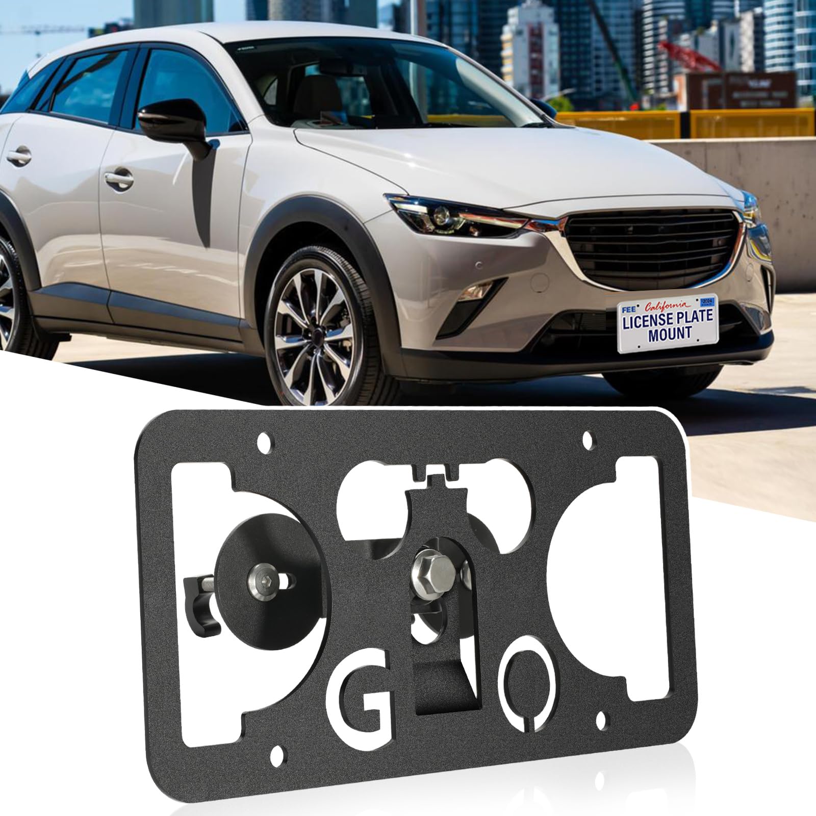 Amazon.com: No Drill Front Bumper License Plate Mount Compatible